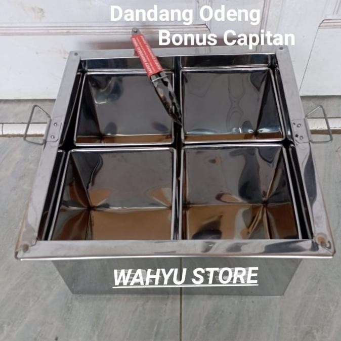 Dandang Odeng/Panci Odeng Loyang Kotak Sekat 4/Dandang Shabu
