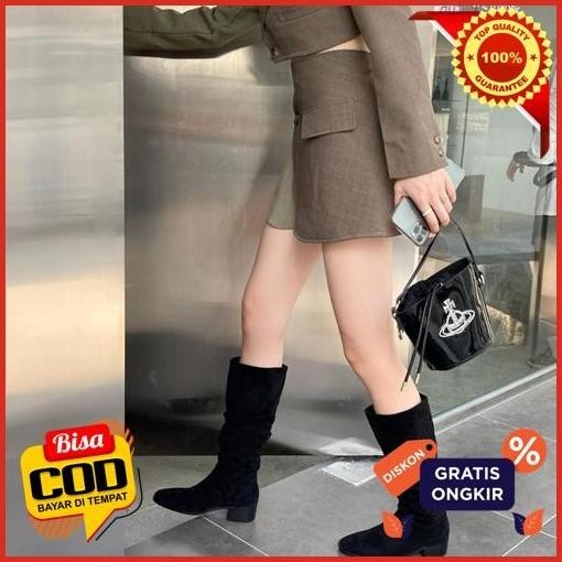 Tarbaru Pinkey P111 Woman Winter Midi Snow Boots Thermal Sepatu Wanita Bahan Bermutu