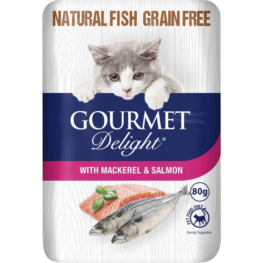 Gourmet Delight Mackerel And Salmon 80Gr