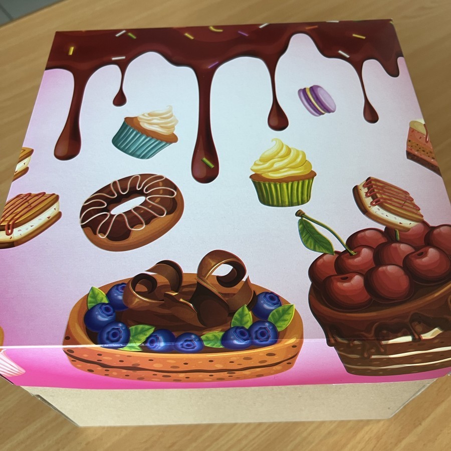 

5 pcs dus kue box cake kardus pink brown cake size 22 x 22 x 10 cm box kotak hampers packaging kardus kemasan kue hantaran bolu chiffon