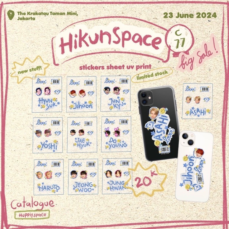

sticker sheet uv transparan TREASURE