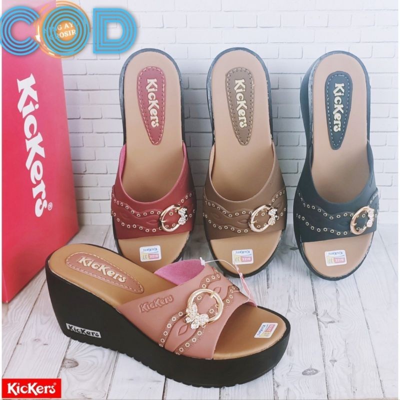 Sandal Karet Wanita // SANDAL SELOP KICKERS 7CM TERBARU