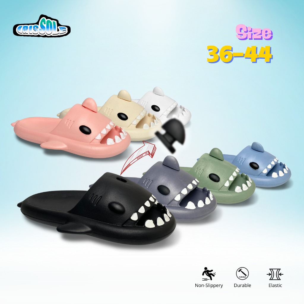 Sandal Hiu // Sandal hiu dewasa/Sandal slop wanita lucu/Sandal slop pria dan wanita/sandal
