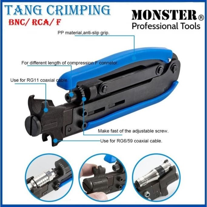 Tang Compression Bnc Rg6.Rg 59.Rg 11 Ht548