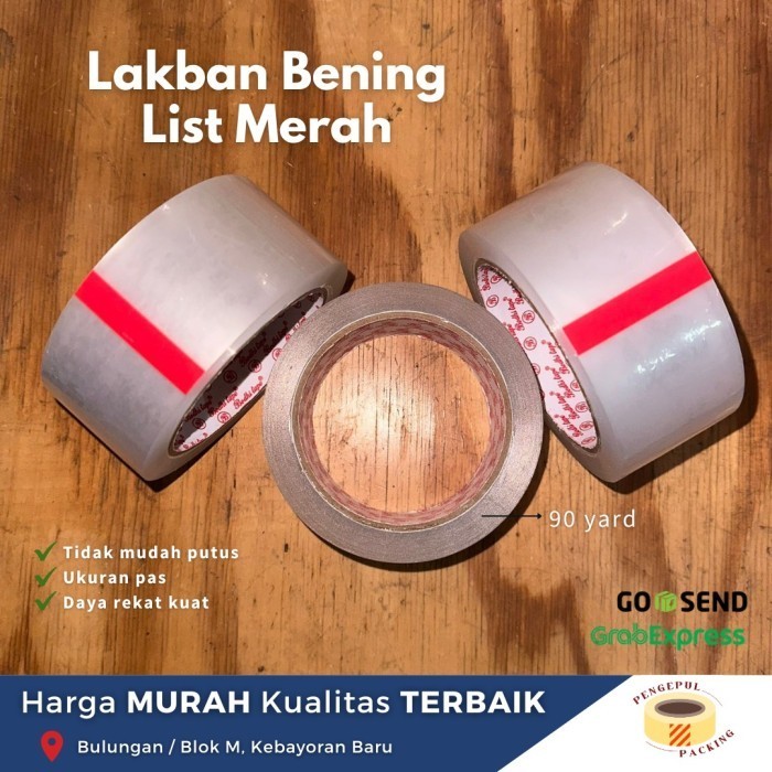 

Lakban Bening 45Mm X 90 Yard 1 Dus Isi 72 Roll