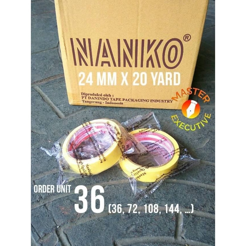 

Nanko Paper Tape 24 Mm X 20 Y / Masking / Solasi / Lakban Kertas 2 Inc