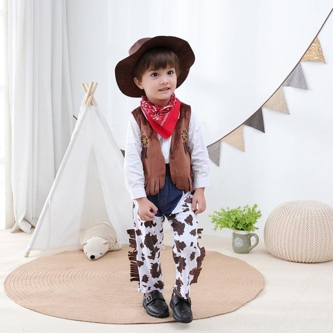 Baju Kostum Bayi Koboi / Kostum Baby Cowboy / Baju Koboi Anak - Anak