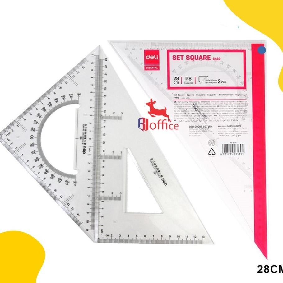 

Deli Set Square Ggaris Busur Segitiga 6435