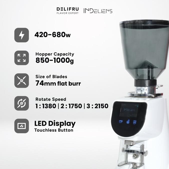 [Garansi] Indeljens Coffee Grinder Digital Veloce Mesin Penggiling Biji Kopi