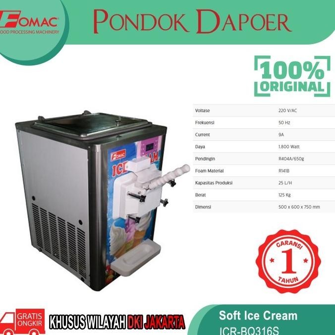 [Ready] Mesin Es Krim / Soft Ice Machine / Icr-Bq316S Fomac