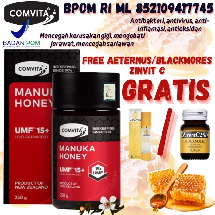 

Ready Comvita Manuka Honey UMF 15+ 250 Gram Madu Manuka