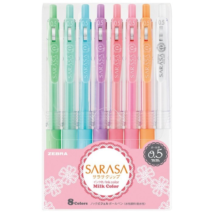 

Ready Zebra Sarasa Milk Color Pen Set 8 Milk Colors