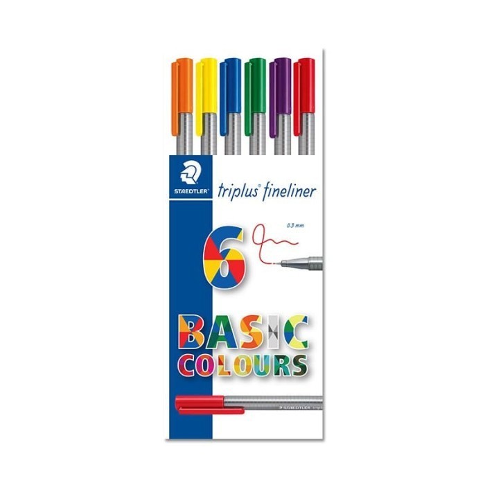 

Ready Staedtler Triplus Fineliner 334 Set 6 Basic 111334B6