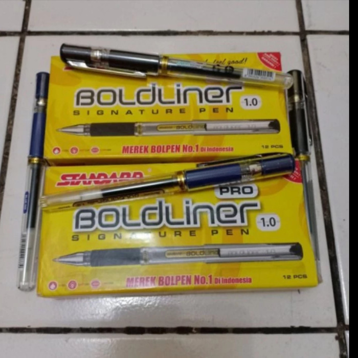 

Ready PULPEN STANDARD BOLDLINER PRO 1.0 1 LUSIN ISI 12 PCS HARGA PROMO !!!