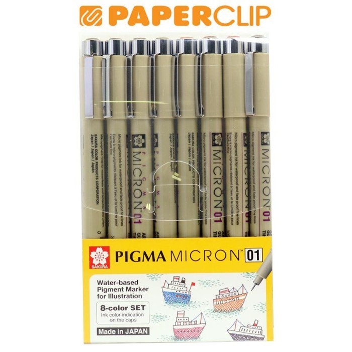 

Ready BALLPOINT SAKURA PIGMA MICRON XSDK01-8 SET 8