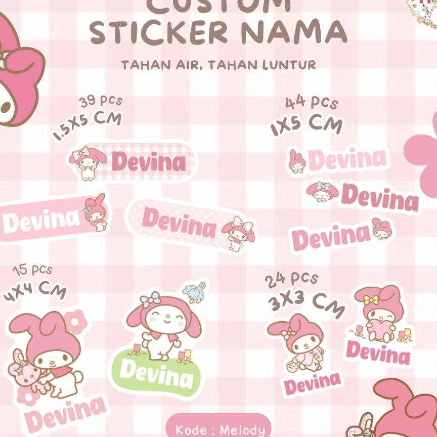 

(Isi 120) Stier Label Nama Anak / Stier Custom Nama Kter / Stiker Set Pa / Stiker Nama Anak Waterproof (2)