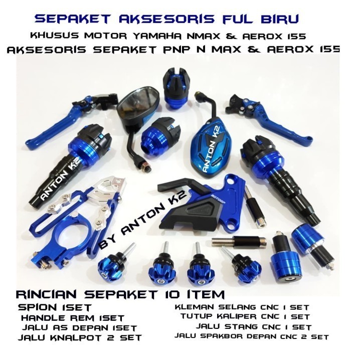 Barang Terlaris Variasi Motor Yamaha Aerox 155 Dan Nmax Sepaket 9 Item Barang