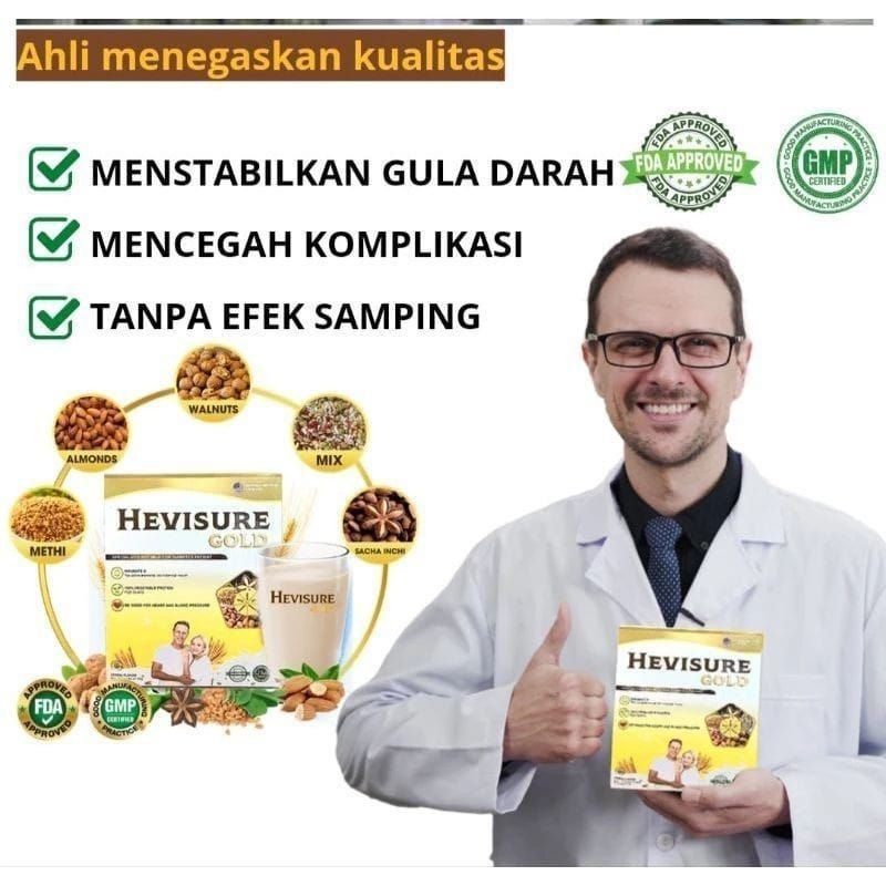 

Hevisure Gold Milk Susu Obat Diabetes & Kencing Manis Insulin Pankreas