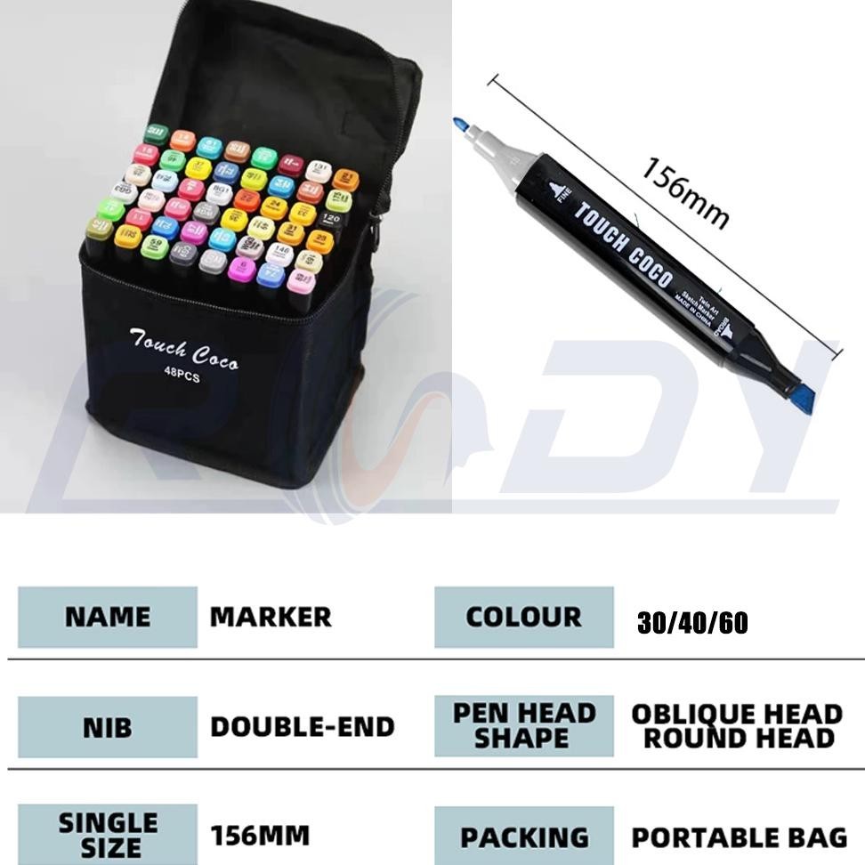 

tg-342 Touch 60/80 Warna Sketsa Spidol Umum General Marker Set Animation Markers Pena Berujung Ganda RD Terlaris