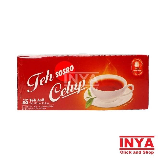 

Teh Celup Sosro Teh Asli 100g/50 Kantong BOX - Teh Hitam Celup - Tea