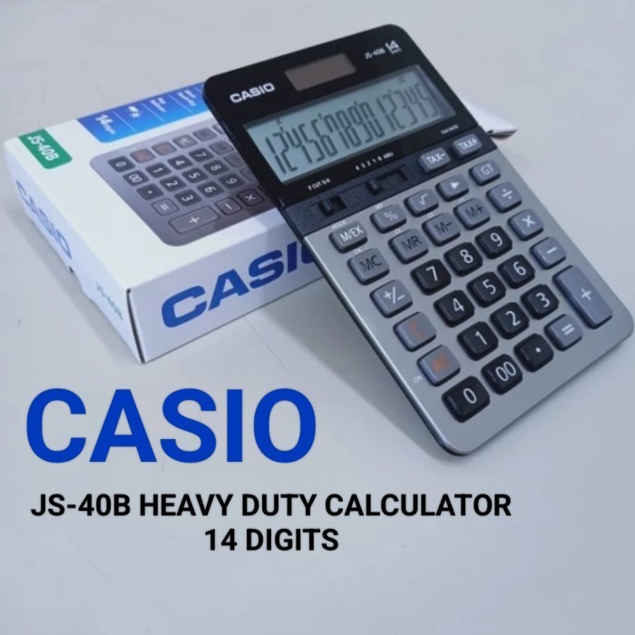 

Ready CASIO KALKULATOR 14 DIGIT JS 40 B HEAVY DUTY CALCULATOR DESKTOP TYPE