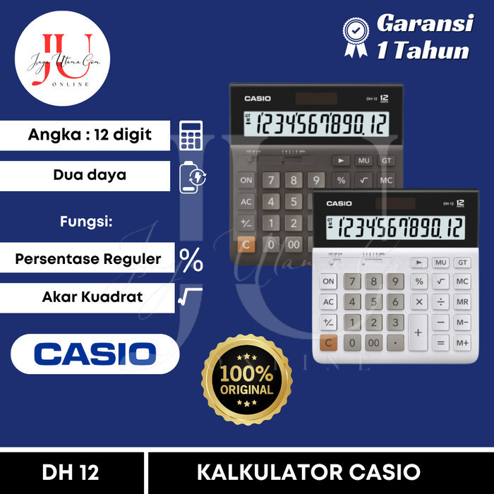 

Ready Calculator Casio DH 12 Putih Original