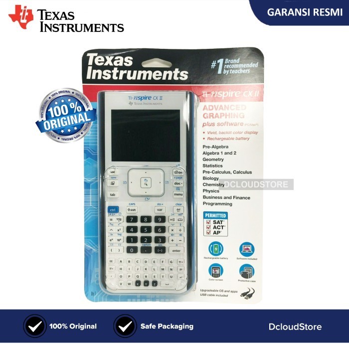 

Ready Kalkulator Original Texas Instruments TI Nspire CX II Graphing