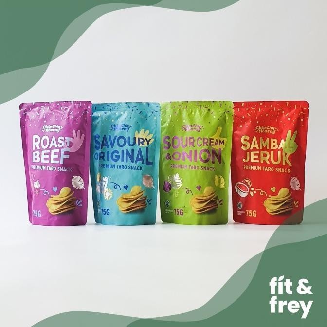 

CHIP CHIP HOORAY 75g Premium Taro Snack - Keripik Talas - Cemilan Diet