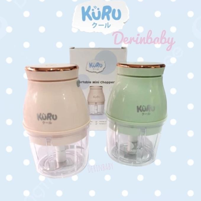 Kuru Baby Portable Mini Chopper Blender Elektrik | Penghalus Makanan Bayi Mpasi