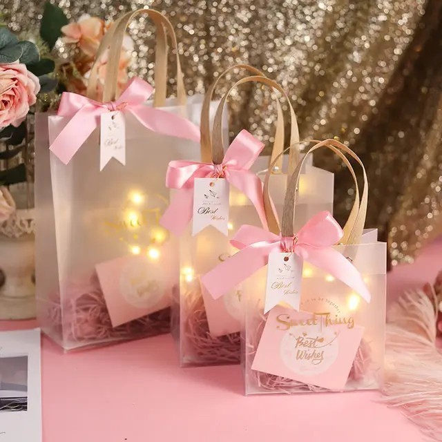 ( 10Pcs) Goodie Bag Doff Transparan 30X20X27 Hampers Bag Premium