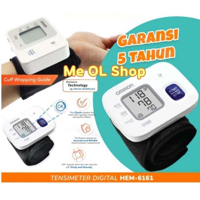 OMRON HEM 6161 WRIST PERANGAN TANGAN OMRON TENSIMETER 6161
