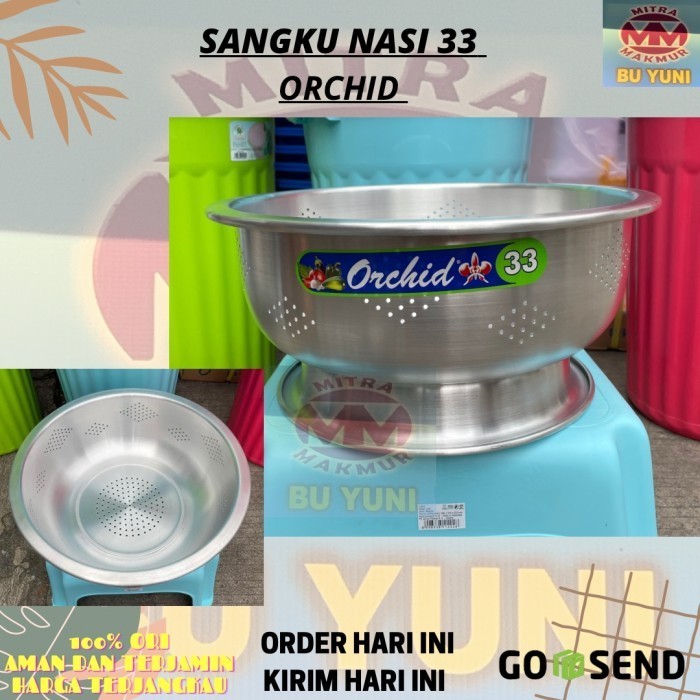NEW SANGKU NASI 33-40-45 ORCHID / TEMPAT NASI PRASMANAN / WADAH NASI