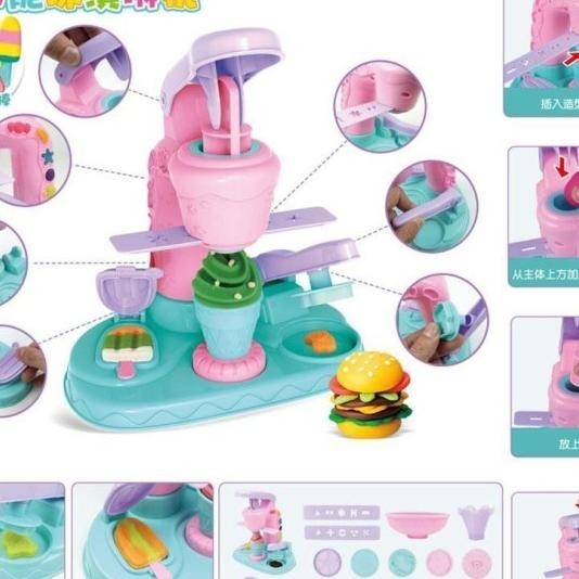 Mainan Anak Fun Doh Play Set Es Cream / Mainan Edukasi Anak Ice Cream