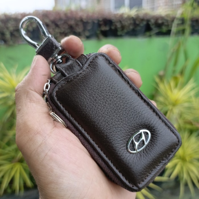 Dompet Kunci Remote Keyless Mobil Hyundai Kulit Asli Dompet Stnk