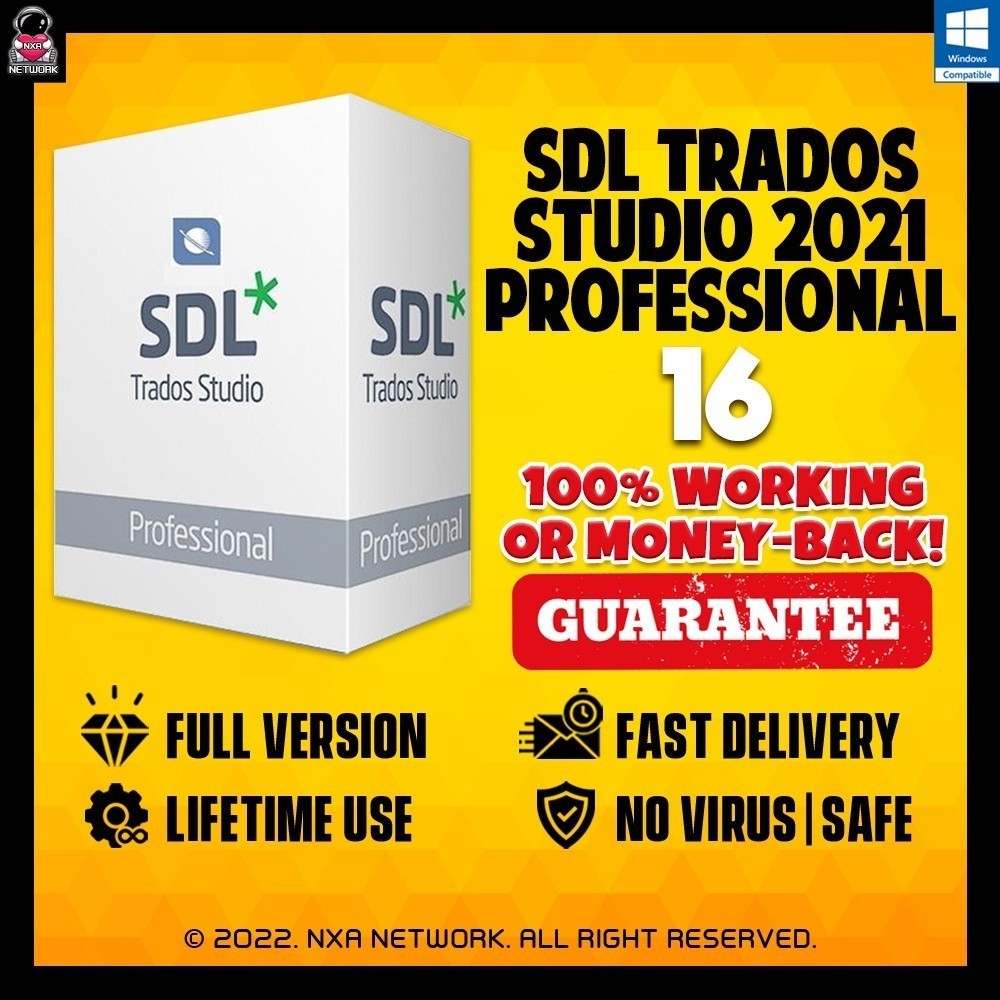 SDL Trados Studio 2021 Professional 16 + GUIDE |AUG 2022 | Full Version | Lifetime | Premium