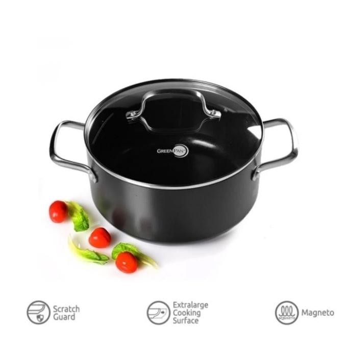 [Ready Stock] Panci Greenpan Copenhagen Casserole 24Cm / Panci Greenpan