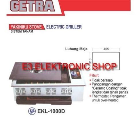 [Ready Stock] Getra Ekl-1000D Yakiniku Stove Electric Griller