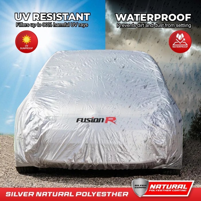 Cover Mobil / Sarung Mobil Agya Ayla merk FUSION R / Cover Mobil Putih