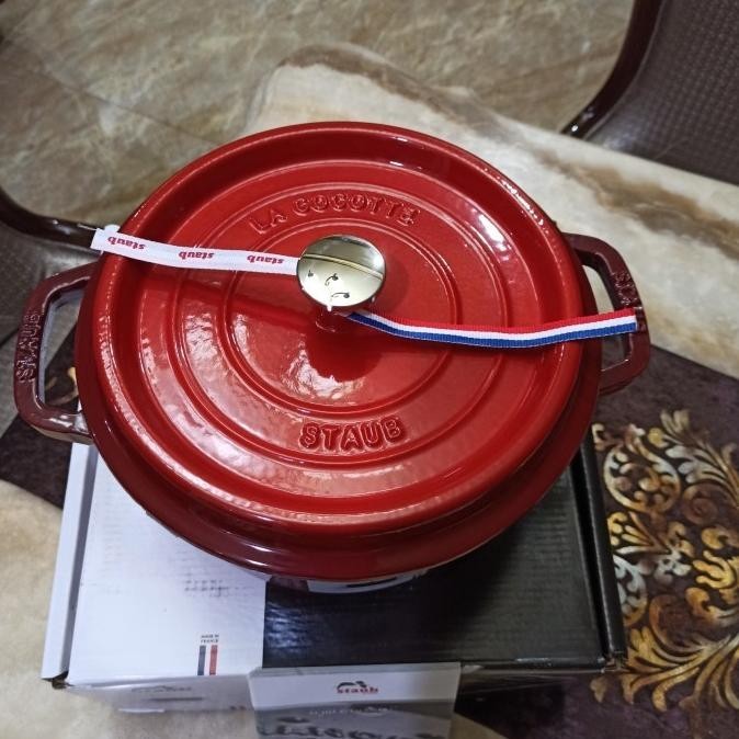 [New] Promo Staub 24Cm Round Cast Iron Cocotte Red