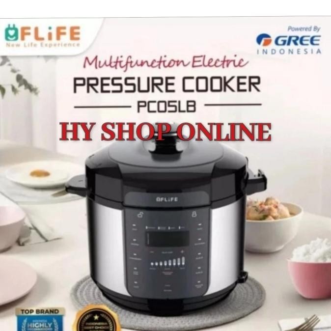[Ready Stock] Rice Cooker Flife By Gree Electric Pressure Cooker Presto Listrik