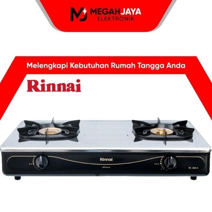 [Ready] Rinnai Kompor Ri 602A / Ri-602A / Ri 602 A / Ri602 A (2 Tungku)