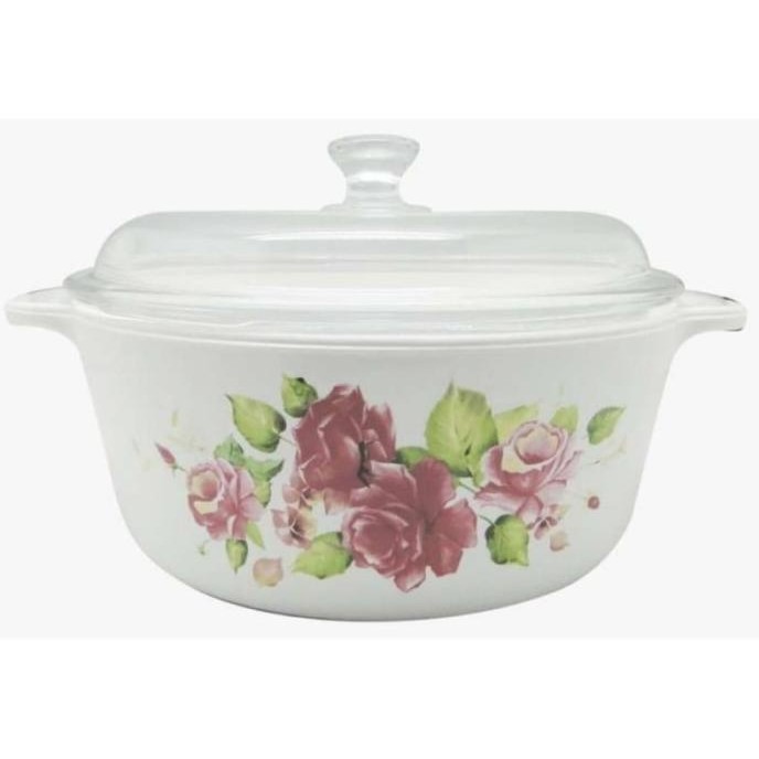 [Promo] Panci Masak Pot Kaca Luminarc Vitro Casserole Amber Tutup 3,5 Liter