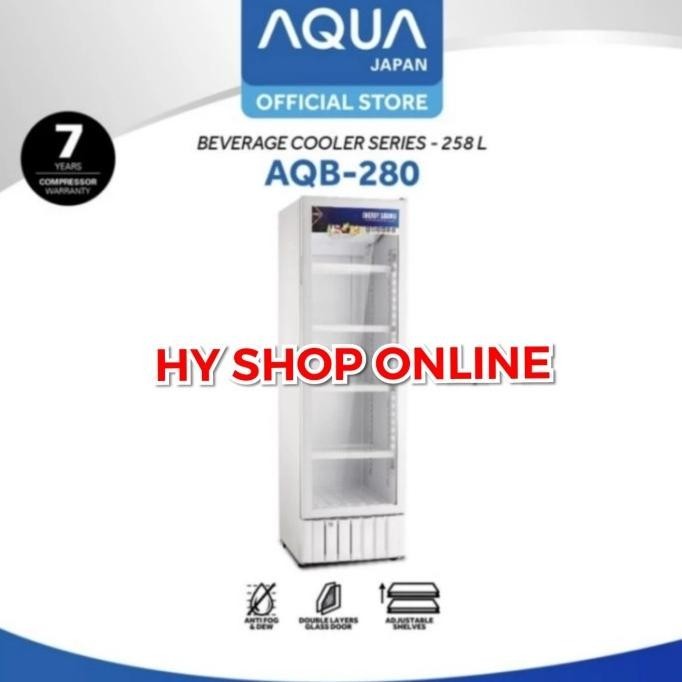 [Promo] Showcase Aqua Aqb-280 Display Cooler Kulkas Minuman Aqb280