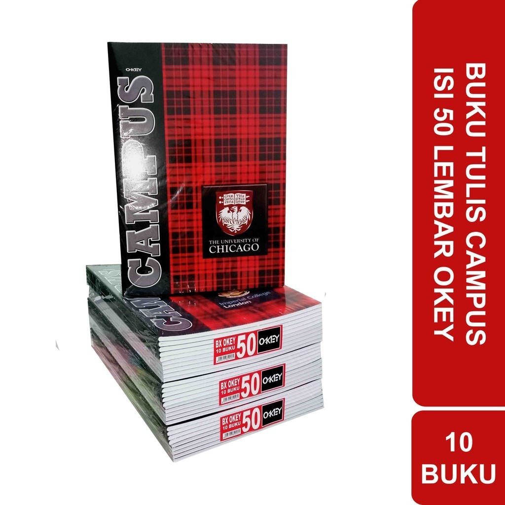 

BUKU TULIS PANJANG BOXY CAMPUS OKEY 50 LEMBAR | ISI10 PCS