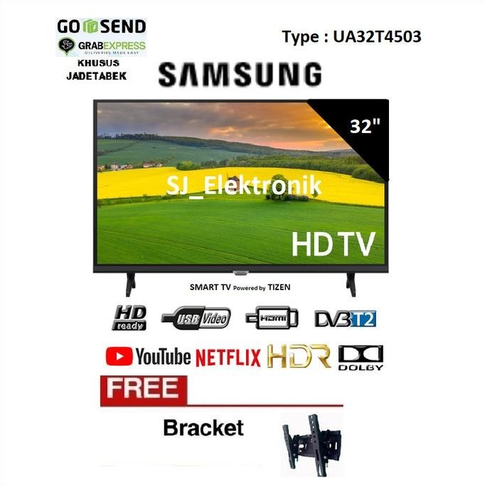 [Garansi] Braket + Led Tv Samsung 32T4503 Smarttv 32 Inch Ua32T4503 Hdtv