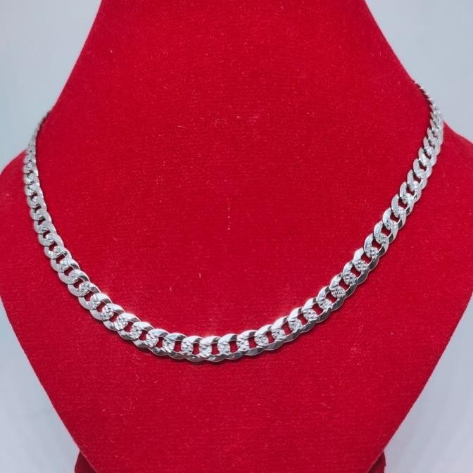 [Ready Stock] Kalung Sisik Naga Anak Perak/Silver Lapis Emas Putih Ssg