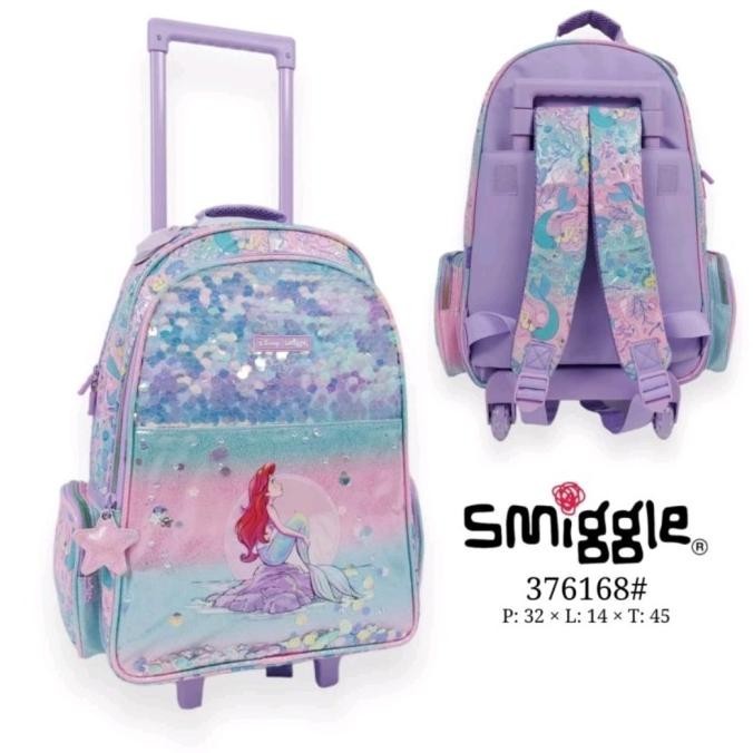 [New] Tas Smiggle Trolley Ariel / Tas Dorong Anak/ Tas Koper Sekolah Anak Sd