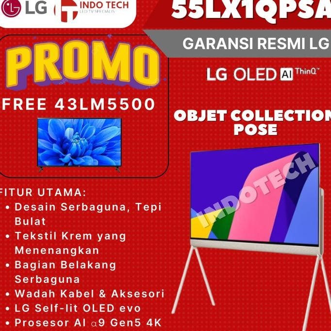 [Ready Stock] Promo Free Tv Lg Oled | Objet Collection Pose 55Lx1Qpsa Oled Evo 55Lx1