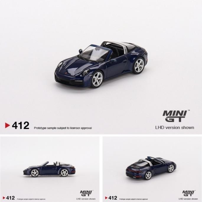 Minigt 412 Porsche 911 Targa 4S Gentian Blue Metallic Diecast Mgt