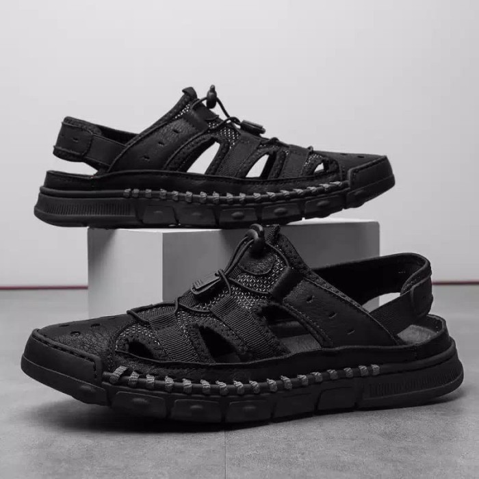 Sandal Selop Pria Full Kulit Sapi / Sandal Outdoor Kulit